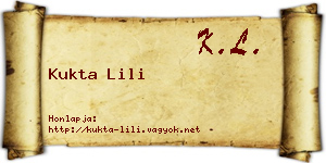 Kukta Lili névjegykártya