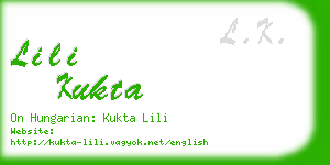 lili kukta business card
